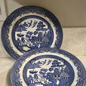 Blue and White Porcelain Dinner Plates